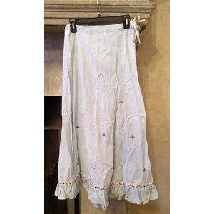 Long, BLUE PLATE, side tie skirt